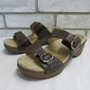 Dansko Oil Tanned Leather Strap Sandals Womens Footwear Slides Sophie Sz 40